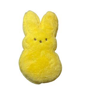 Peeps Plush Bunny Bean Bag Bottom Yellow Stuffed Animal Toy Soft & Cuddly 14"